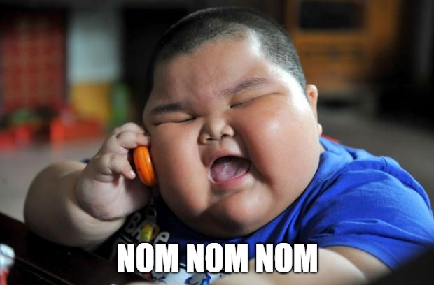 Fat Asian Kid | NOM NOM NOM | image tagged in fat asian kid | made w/ Imgflip meme maker