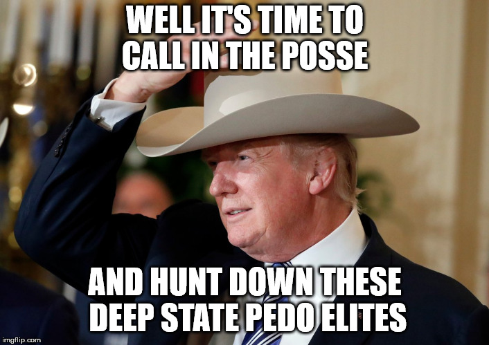 WELL IT'S TIME TO CALL IN THE POSSE; AND HUNT DOWN THESE DEEP STATE PEDO ELITES | made w/ Imgflip meme maker