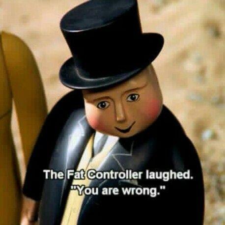 High Quality The fat Controller Laughed Blank Meme Template