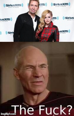 image tagged in avril lavigne,nickelback,jean luc picard,picard wtf,wtf | made w/ Imgflip meme maker