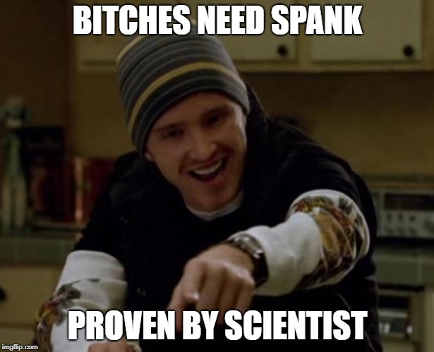 It's Science Bitch! | B**CHES NEED SPANK PROVEN BY SCIENTIST | image tagged in it's science bitch | made w/ Imgflip meme maker