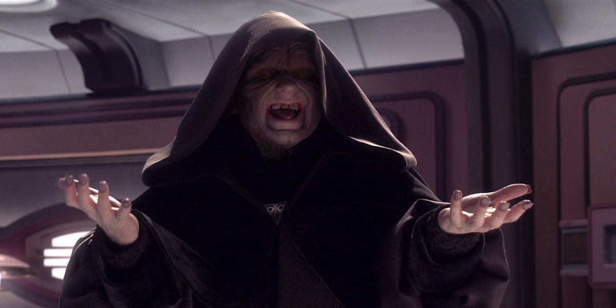 Darth Sidious Shrug Blank Meme Template