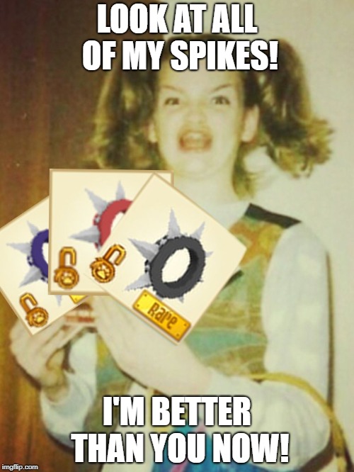This is how every rare person on Animal Jam acts | LOOK AT ALL OF MY SPIKES! I'M BETTER THAN YOU NOW! | image tagged in animal jam | made w/ Imgflip meme maker