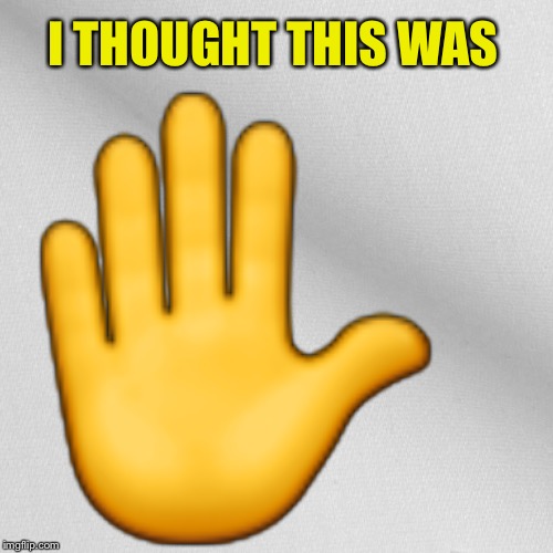 Blank | I THOUGHT THIS WAS ✋ | image tagged in blank | made w/ Imgflip meme maker