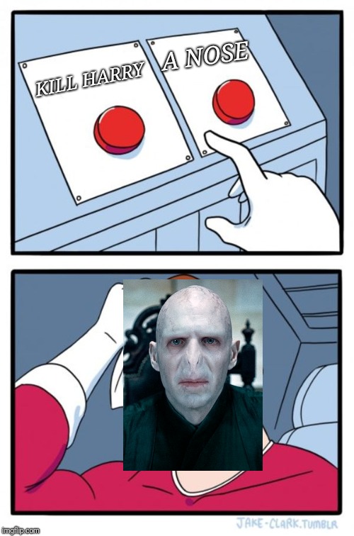 Two Buttons | A NOSE; KILL HARRY | image tagged in memes,two buttons | made w/ Imgflip meme maker