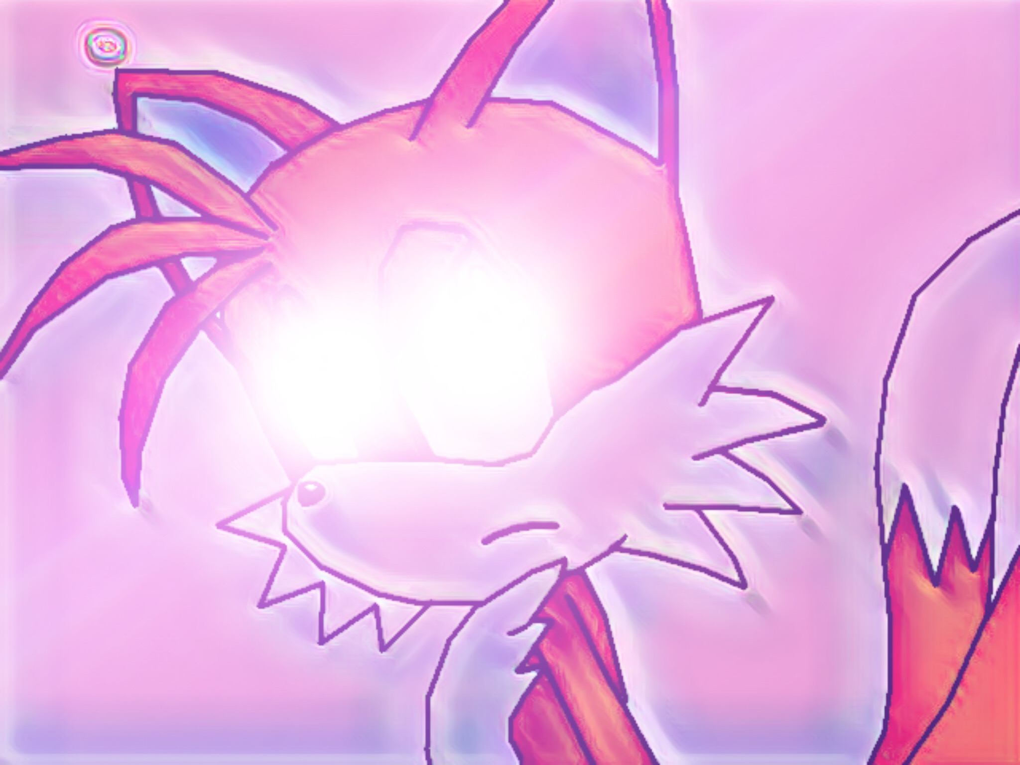 High Quality Glowing Eyes Tails Blank Meme Template