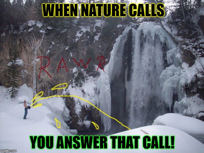 WHEN NATURE CALLS; YOU ANSWER THAT CALL! | image tagged in when nature callsanswer | made w/ Imgflip meme maker