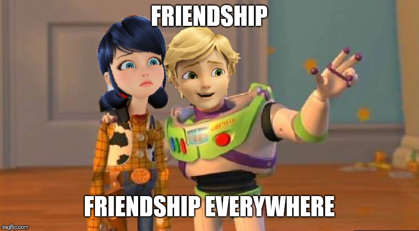 FRIENDSHIP; FRIENDSHIP EVERYWHERE | made w/ Imgflip meme maker