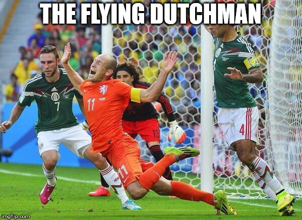 Diving Footballer | THE FLYING DUTCHMAN | image tagged in diving footballer | made w/ Imgflip meme maker