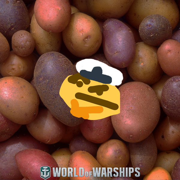 World of Warships - Potato Thoughts Blank Meme Template