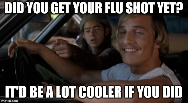 It'd Be A Lot Cooler If You Did |  DID YOU GET YOUR FLU SHOT YET? IT'D BE A LOT COOLER IF YOU DID | image tagged in it'd be a lot cooler if you did | made w/ Imgflip meme maker