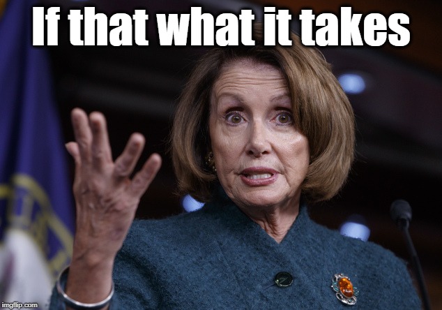 Good old Nancy Pelosi | If that what it takes | image tagged in good old nancy pelosi | made w/ Imgflip meme maker