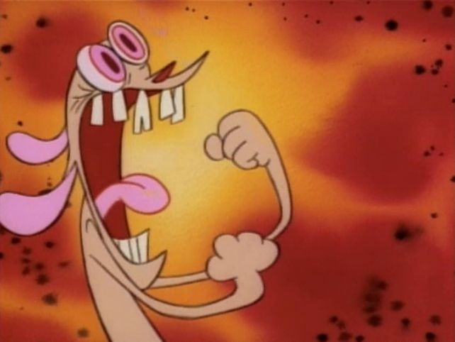 High Quality Ren and Stimpy "I'm so angry!" Blank Meme Template