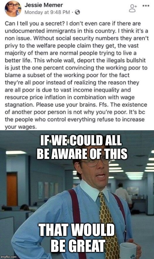 Wake up, sheeple! | IF WE COULD ALL BE AWARE OF THIS; THAT WOULD BE GREAT | image tagged in immigration,wake up | made w/ Imgflip meme maker