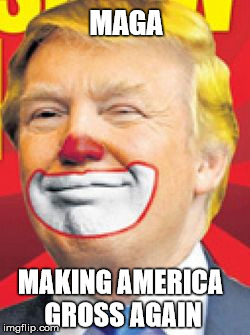 Donald Trump the Clown | MAGA; MAKING AMERICA GROSS AGAIN | image tagged in donald trump the clown | made w/ Imgflip meme maker