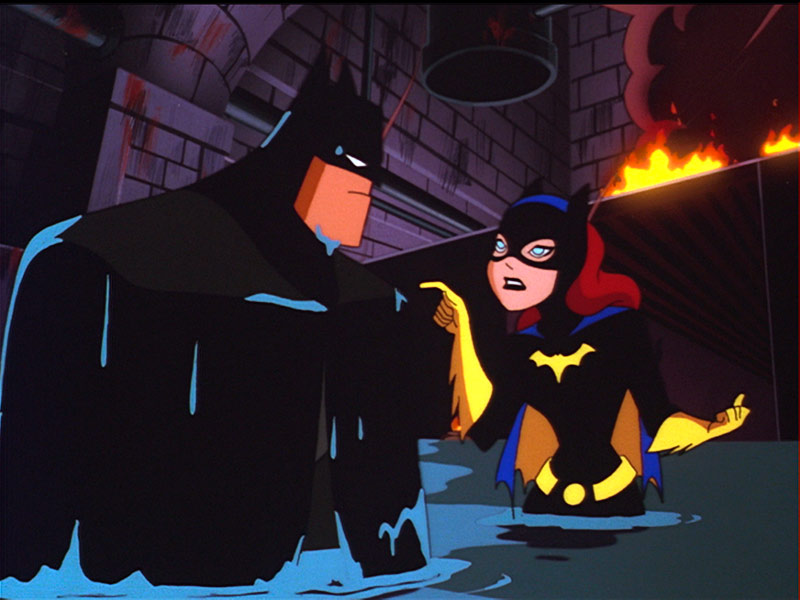 High Quality Batman and Batgirl Pointing Blank Meme Template