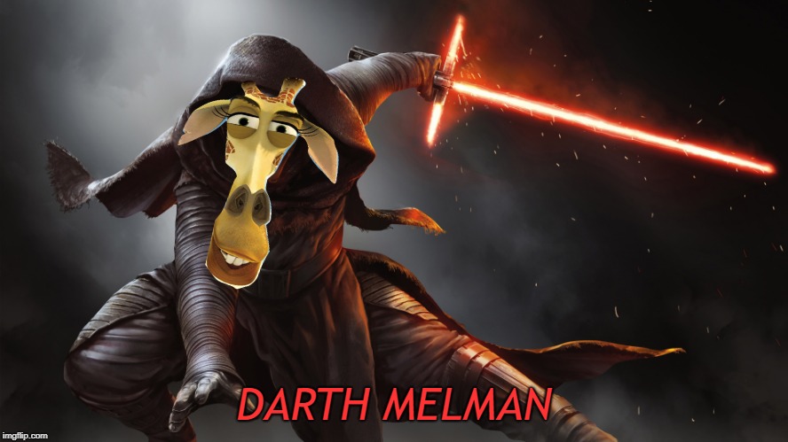 Melman Meme | DARTH MELMAN | image tagged in kylo ren,star wars,sith,giraffe,madagascar,memes | made w/ Imgflip meme maker