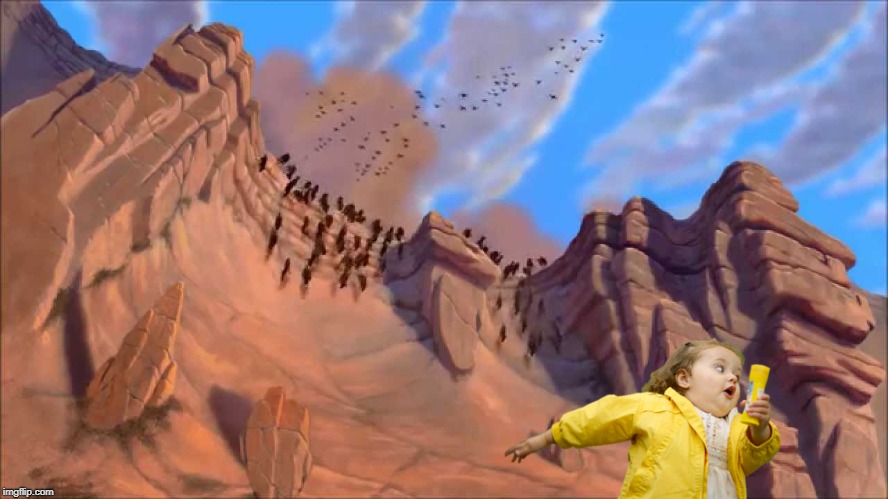 At this moment in the Lion King you know to run | image tagged in chubby bubbles girl,the lion king,oh shit,run,lion king | made w/ Imgflip meme maker