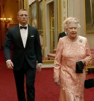The Queen and 007 Blank Meme Template