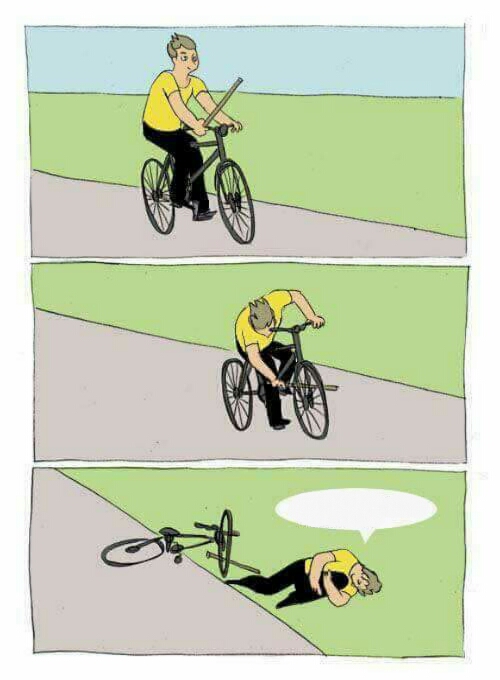 Bike crash ancap Blank Meme Template