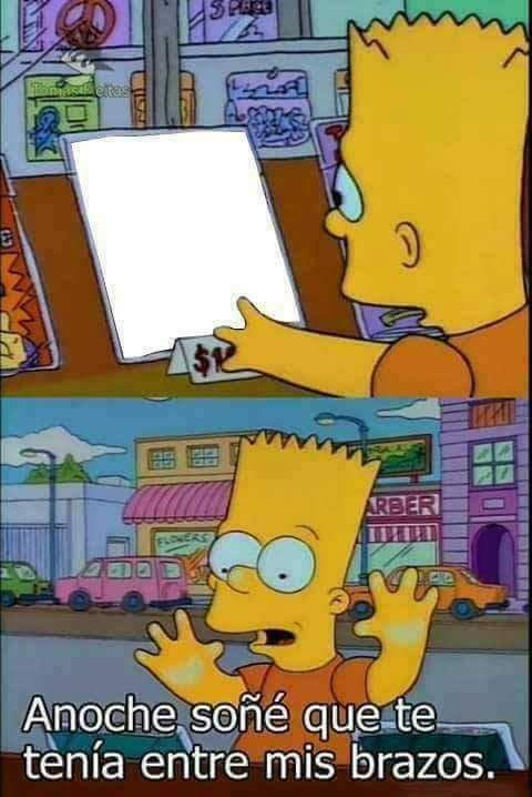 High Quality Bart te soñe Blank Meme Template