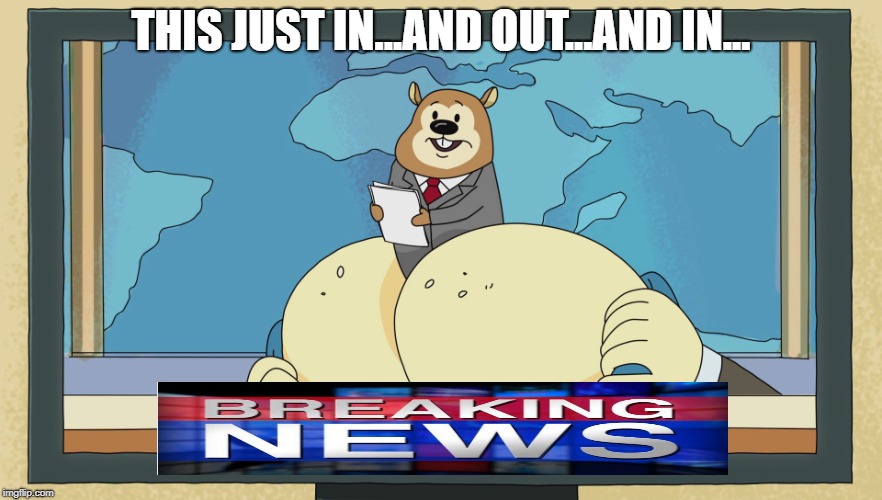 If a hamster sees his shadow outside of CNN's butt, do we get 6 more years of fake news? | THIS JUST IN...AND OUT...AND IN... | image tagged in hamster time,cnn fake news,political meme,hamster weekend | made w/ Imgflip meme maker