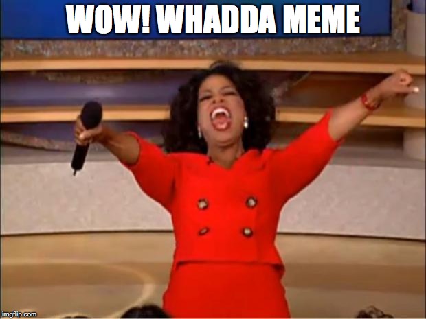 Oprah You Get A Meme | WOW! WHADDA MEME | image tagged in memes,oprah you get a | made w/ Imgflip meme maker