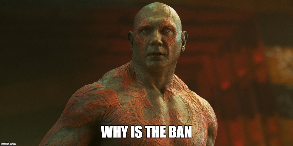 WHY IS THE BAN | made w/ Imgflip meme maker