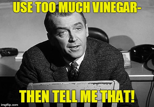 USE TOO MUCH VINEGAR- THEN TELL ME THAT! | made w/ Imgflip meme maker