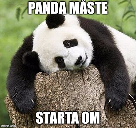  PANDA MÅSTE; STARTA OM | made w/ Imgflip meme maker