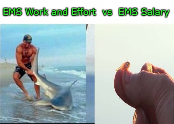 EMS Work and Effort  vs  EMS Salary | made w/ Imgflip meme maker