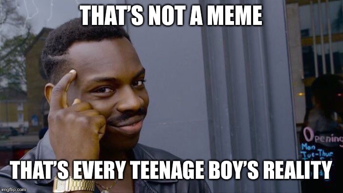 Roll Safe Think About It Meme | THAT’S NOT A MEME THAT’S EVERY TEENAGE BOY’S REALITY | image tagged in memes,roll safe think about it | made w/ Imgflip meme maker
