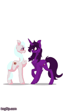 Kanunanisan808 and Vincent... | image tagged in gifs,vincentpony,cute,love,eyebrow,kanunanisan808 | made w/ Imgflip images-to-gif maker
