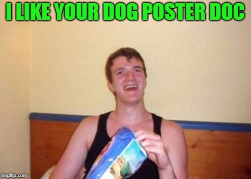 I LIKE YOUR DOG POSTER DOC | made w/ Imgflip meme maker