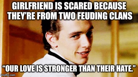 The Tragic Love Of Jenny “Hatfield” & Sam “McCoy” | GIRLFRIEND IS SCARED BECAUSE THEY’RE FROM TWO FEUDING CLANS; “OUR LOVE IS STRONGER THAN THEIR HATE.” | image tagged in smooth move sam | made w/ Imgflip meme maker