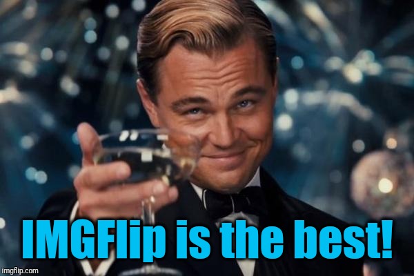 Leonardo Dicaprio Cheers Meme | IMGFlip is the best! | image tagged in memes,leonardo dicaprio cheers | made w/ Imgflip meme maker
