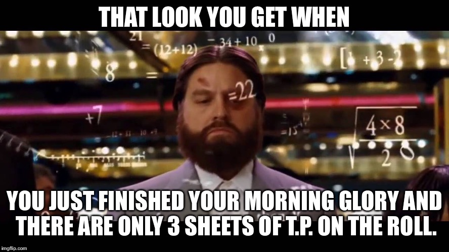 THAT LOOK YOU GET WHEN; YOU JUST FINISHED YOUR MORNING GLORY AND THERE ARE ONLY 3 SHEETS OF T.P. ON THE ROLL. | image tagged in straight outta | made w/ Imgflip meme maker