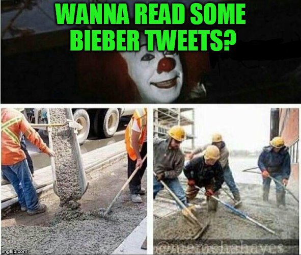 Not this time penny wise  | WANNA READ SOME BIEBER TWEETS? | image tagged in not this time penny wise | made w/ Imgflip meme maker