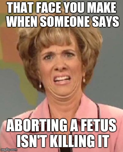That face you make when ugh!  | THAT FACE YOU MAKE WHEN SOMEONE SAYS; ABORTING A FETUS ISN'T KILLING IT | image tagged in that face you make when ugh | made w/ Imgflip meme maker