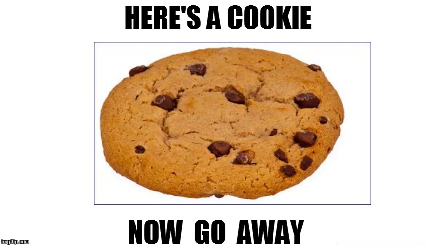 HERE'S A COOKIE NOW  GO  AWAY | made w/ Imgflip meme maker