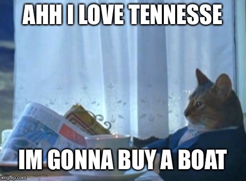 Landlocked but loves water sports | AHH I LOVE TENNESSE; IM GONNA BUY A BOAT | image tagged in memes,america,funny,ironic | made w/ Imgflip meme maker