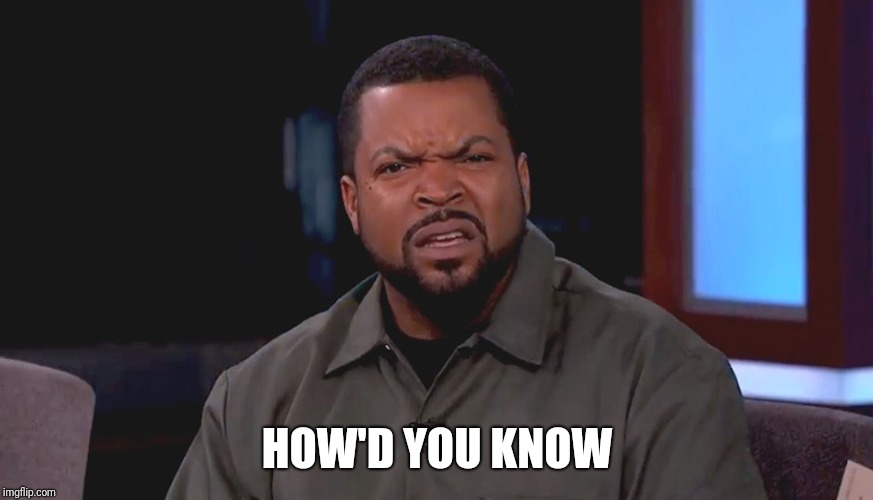 Really? Ice Cube | HOW'D YOU KNOW | image tagged in really ice cube | made w/ Imgflip meme maker