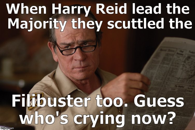 say what? | When Harry Reid lead the Majority they scuttled the Filibuster too. Guess who's crying now? | image tagged in say what | made w/ Imgflip meme maker