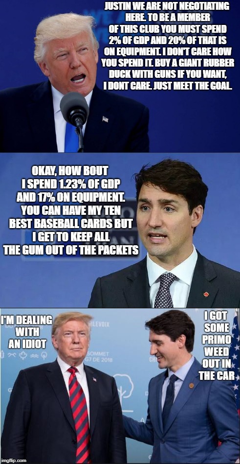 Trudeau negotiates - Imgflip