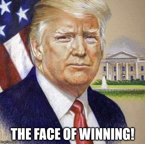 THE FACE OF WINNING! | image tagged in president trump | made w/ Imgflip meme maker