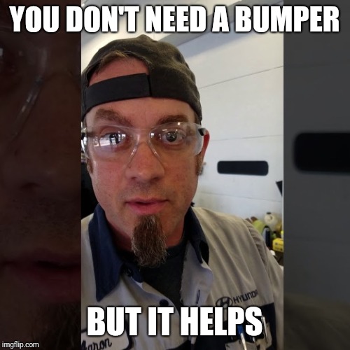 But it helps Wonger  | YOU DON'T NEED A BUMPER; BUT IT HELPS | image tagged in but it helps wonger | made w/ Imgflip meme maker