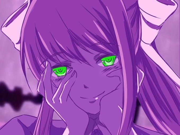 Yandere Monika Blank Meme Template