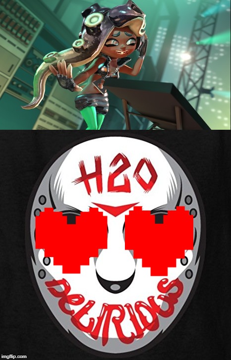 H2O Delirious x Marina | image tagged in h2o delirious,marina,splatoon | made w/ Imgflip meme maker