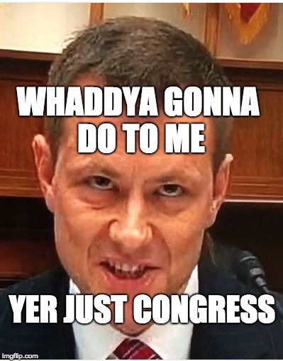 Peter Strzok | WHADDYA GONNA DO TO ME; YER JUST CONGRESS | image tagged in peter strzok | made w/ Imgflip meme maker