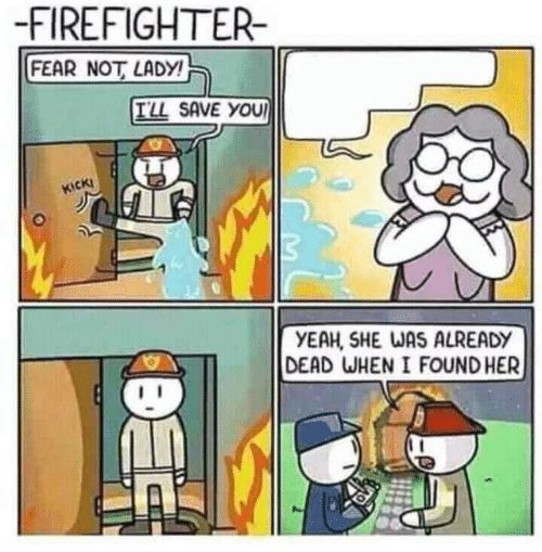 Fear not lady, I'll save you Blank Meme Template